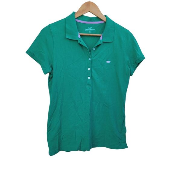 vineyard vines Green Short Sleeve Polo Women's Size Small - Picture 1 of 7